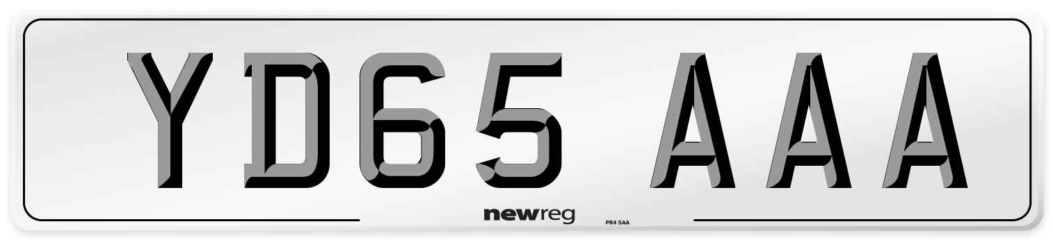 YD65 AAA Number Plate from New Reg